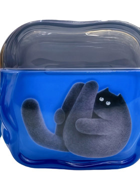 运动跳跃猫咪适用AirPods1/2/3/4/5代苹果无线蓝牙耳机保护套pro2/3