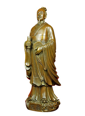 黄铜祝福中式门店商圣范蠡摆件