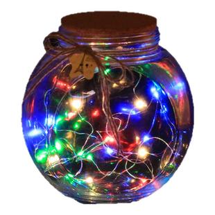 LED灯许愿瓶夜光幸运星玻璃木塞瓶创意瓶摆件瓶花鼓星星瓶