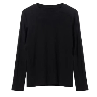 莫代尔半高领圆领打底衫女春秋内搭2023新款秋冬长袖宽松t恤上衣