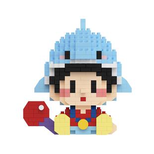 潮乐创莎头组合周边公仔积木乒乓球国球孙颖莎王楚钦摆件生日礼物