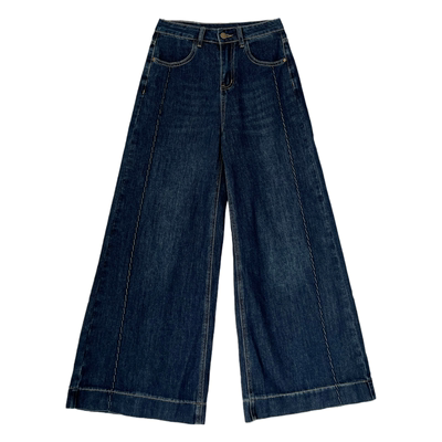 小小家小个子阔腿牛仔裤