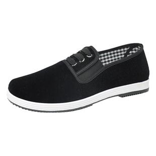 老北京布鞋灯芯绒面一脚蹬男女工作鞋开车鞋上班布鞋软底松紧带口