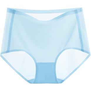 花雨伞冰丝内裤女士无痕抗菌纯全棉裆性感新款大码薄款女生夏季