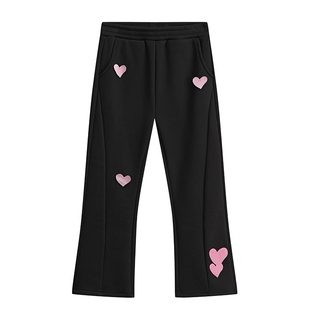 爱法贝2025秋冬新款女童休闲运动裤中大儿童休闲加绒长裤喇叭裤