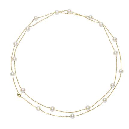 京润珍珠 清歌银淡水珍珠项链一