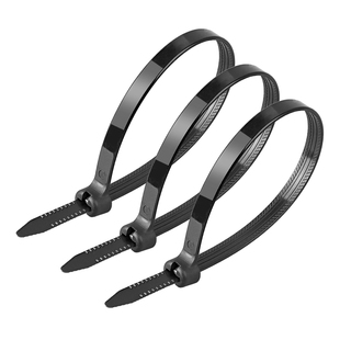 304不锈钢嵌片扎带船用金属卡扣钢扣钢片钢芯塑料尼龙电缆固定带