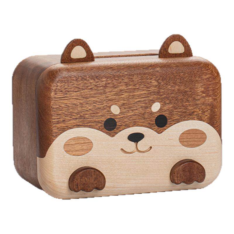 玩木匠人柴犬纸巾盒2025年新品