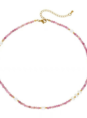 黑色椭圆串珠项链气质轻奢小众高级感精致设计高级感百搭锁骨链