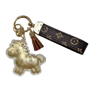 水贝爆款黄金马年马上有钱小马钥匙扣999挂件包包挂饰礼物送闺蜜