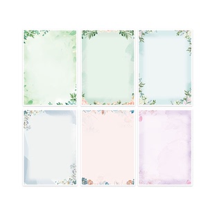 小清新可打印作品展示纸彩色A4可书写花边简约创意手写信纸幼儿园