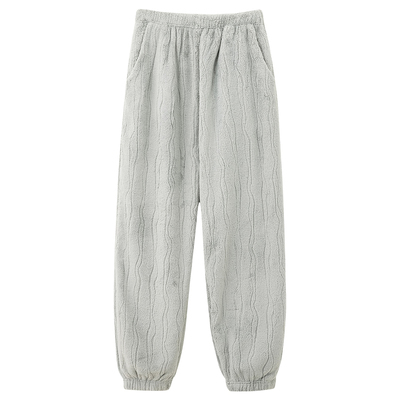 【芬腾】加大码珊瑚绒睡裤加厚暖