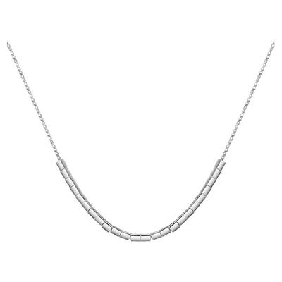 聚利时几何方珠纯银项链