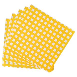 三明治包装纸双面黄格款烘焙包装纸ins食品级汉堡纸防油三明治纸