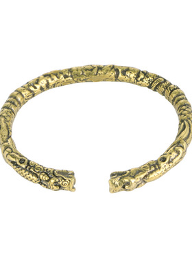 纯黄铜老九门佛爷同款龙头手镯男