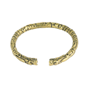 老九门佛爷同款龙头手镯男手环二响环复古霸气纯黄铜开口手链手串