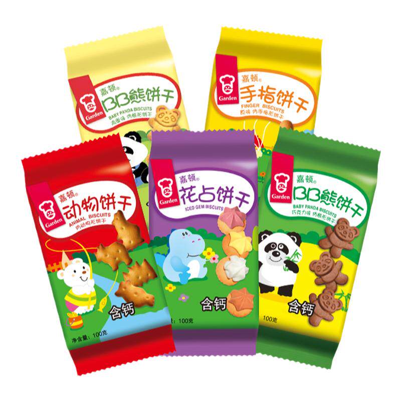 【嘉顿】儿童零食童趣饼手指饼5包