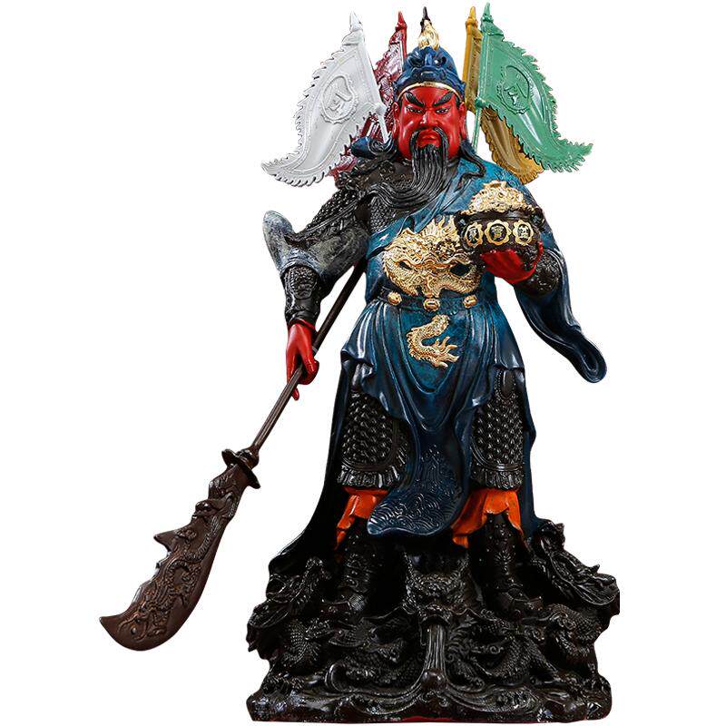 九龙关公神像供奉武财神像摆件