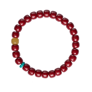 大善堂正品高含量朱砂手串本命年紫金砂手链绿松石蜜蜡手饰礼物女