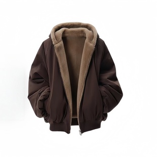 棉服女2025冬季双面穿美拉德新款加绒棉衣棉袄座山雕派克服厚外套