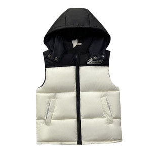 秋冬新款儿童羽绒棉马甲男童加厚连帽背心女童坎肩中大童马夹外穿
