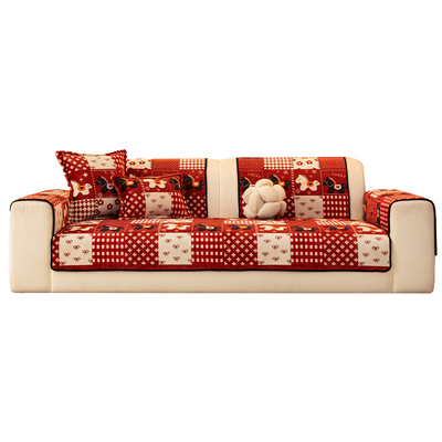 2025秋冬新款毛绒保暖新年沙发垫