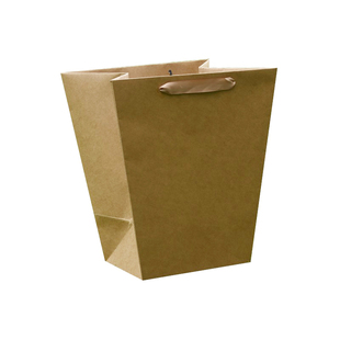 梯形礼品袋情人节鲜花袋包装上宽下窄 加厚现货T形加宽手提袋纹路