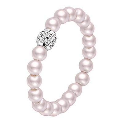 AJIDOU阿吉豆戒指女米色珍珠指环