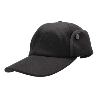 中华老字号马聚源经典老北京圆顶呢子帽 秋冬季中老年护耳帽子