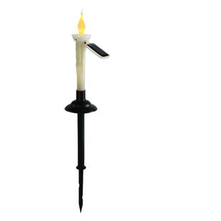 太阳能户外仿真电子蜡烛灯长明灯草坪灯墓地前坟前祭拜祭祀地插灯