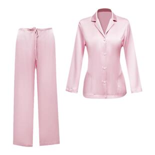 LP19姆米重磅真丝睡衣套装女春夏100%桑蚕丝长袖高级感丝绸家居服