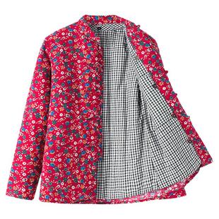 唐装女中国风棉衣纯棉花棉袄加厚棉服中式立领冬季棉外套妈妈装