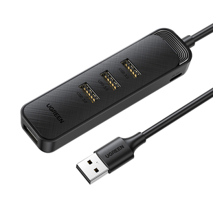 绿联USB3.0扩展器集分线器转换接头拓展插头多口外接U盘HUB加长延长线多功能typec接口usp笔记本台式电脑ubs