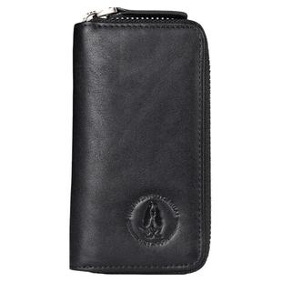 暇步士男士钥匙包真皮头层牛皮多功能大容量便捷简约锁匙套卡包男