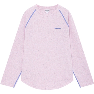 Juicy Couture橘滋T恤女户外风运动粉色长袖上衣