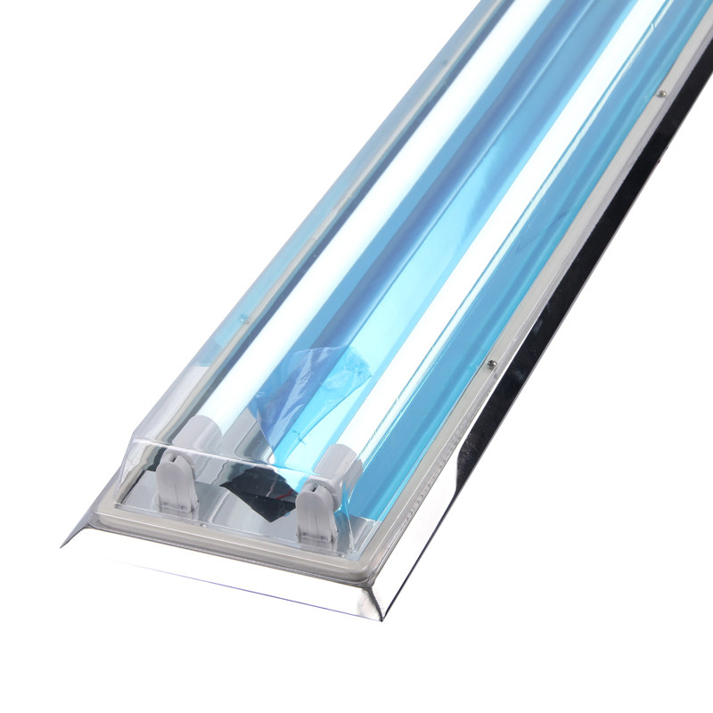 LED净化灯全套 T8双管不锈钢直边斜边40W食品三防日光灯洁净灯具