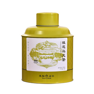 天福茗茶 桂花乌龙茶 花香型浓香型福建茶添福罐装待客225g