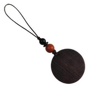 定制刻字檀木手机链挂件古风情侣纪念礼品黑檀防丢U盘吊坠包挂饰