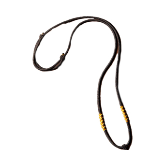 玉坠平安扣绳子吊坠挂绳唐卡项链绳黄金配绳男女款高档编绳黑色