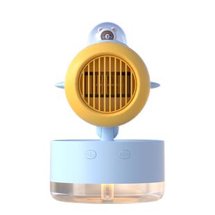 喷雾小风扇桌面制冷小空调扇大风力静音水冷加冰随身降温神器学生桌上办公室宿舍小型家用便携式加湿器电扇