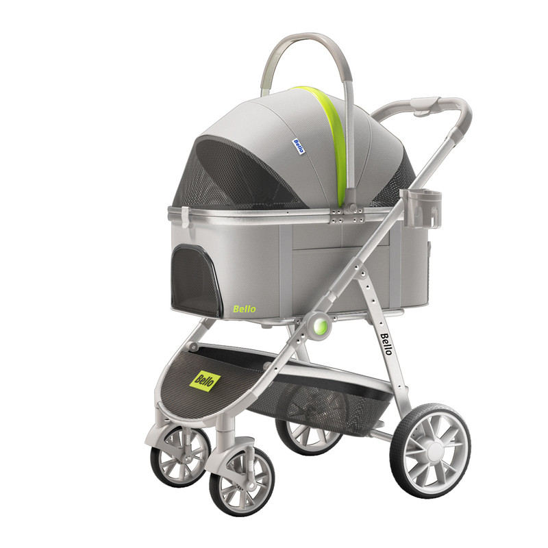 bello L9可折叠宠物推车便携多只铝合金中大型豪华配置减震小推车