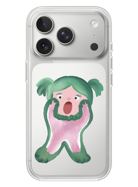小绿人可爱适用iphone17PROMAX卡通13动漫15PRO简约12创意情侣14苹果16promax透明手机壳华为小米15VIVOOPPO