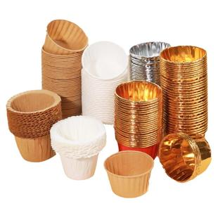 纸杯蛋糕纸杯耐高温杯子蛋糕马芬杯礼帽纸杯烘焙家用金色蛋糕纸托