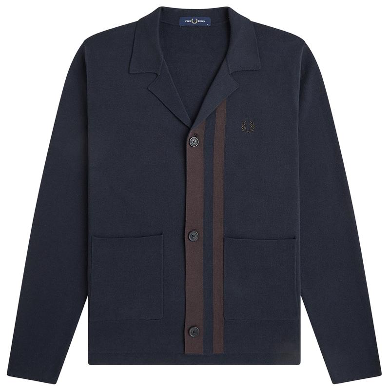 FREDPERRY翻领针织开衫