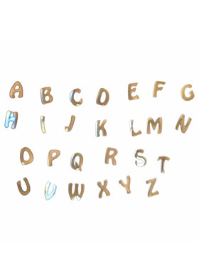经典字母14K金简约耳钉小巧日常