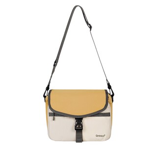 Qminica时尚通勤单肩包11寸PAD收纳休闲多隔层邮差包防泼水斜挎包