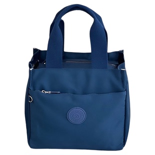 纯色尼龙布装饭盒袋子防水手提包铝箔保温便当包上班族通勤带饭包