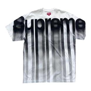 章自豪 Supreme 20FW Bleed Logo top 流血溶解圆领短袖T恤Tee男