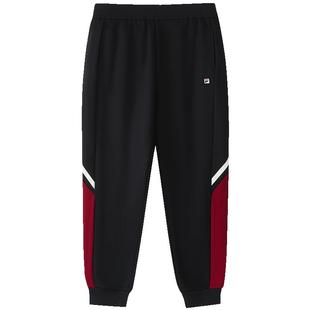 FILA KIDS斐乐童装男大童长裤2025冬新款儿童加绒保暖宽松针织裤