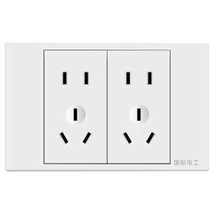 国际电工118型开关插座家用长方形一位两位小盒五5孔开关插座面板